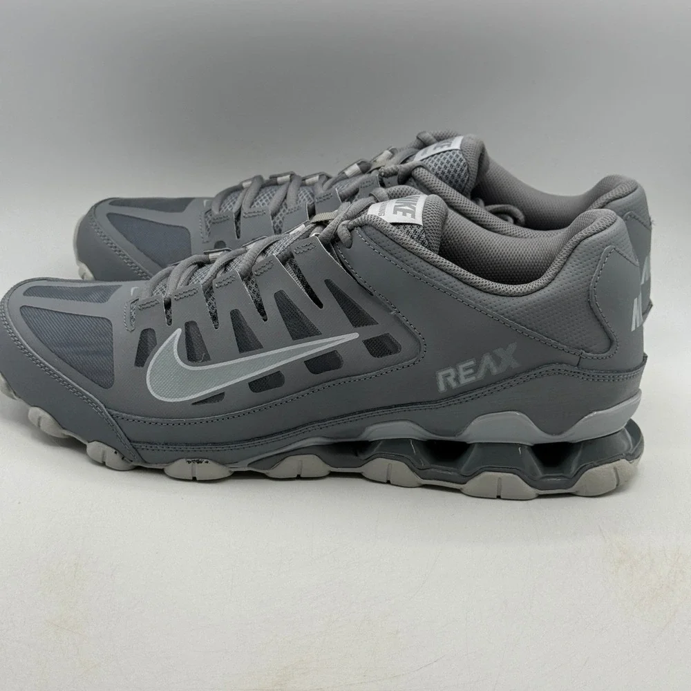 Nike Reax 8 TR Mesh Shoes Mens Size 14 Cool Grey Wolf Grey Training 621716-010
